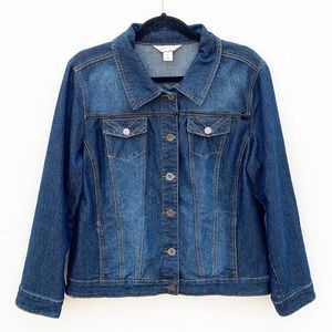 Christopher & Banks Fringe Denim Jean Jacket